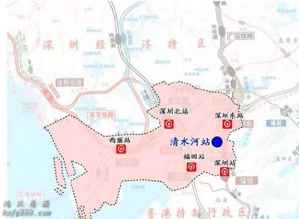清水河枢纽规划引入深汕铁路